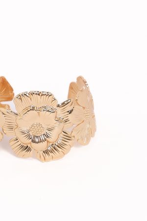 Bloom Cuff Bracelet – Gold