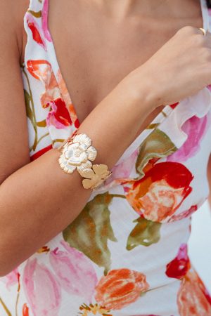 Bloom Cuff Bracelet – Gold