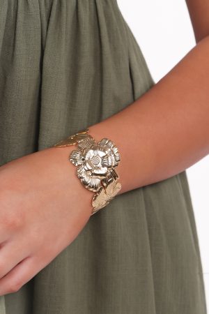 Bloom Cuff Bracelet – Gold