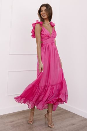 Bonito Midi Dress – Berry