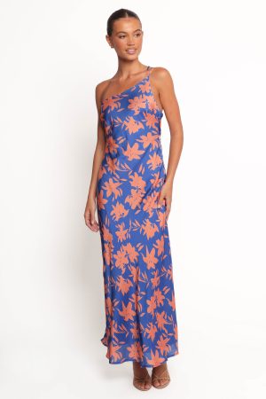 Bottie Maxi Dress – Blue/Orange Floral