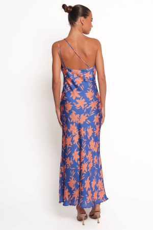 Bottie Maxi Dress – Blue/Orange Floral