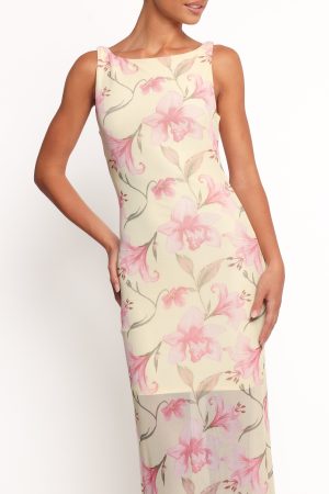 Brissa Maxi Dress – Yellow Floral