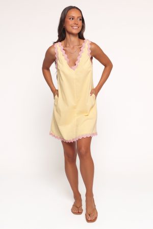 Calliope Mini Dress – Yellow Pink