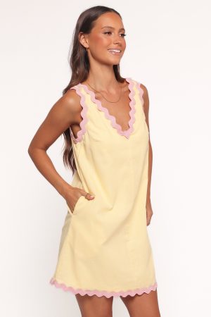 Calliope Mini Dress – Yellow Pink