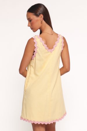 Calliope Mini Dress – Yellow Pink