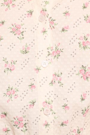 Calypso Romper – Cream Pink Floral