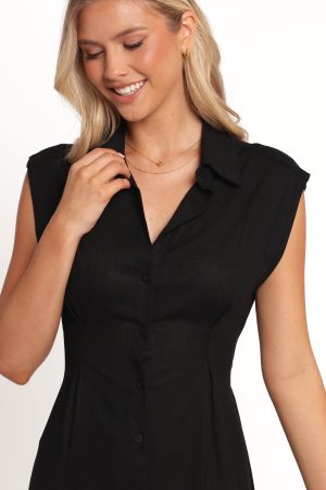 Cami Midi Dress – Black