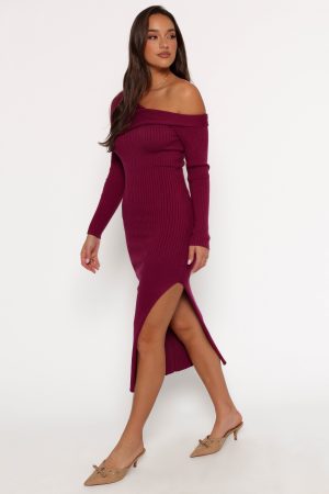 Cammie Long Sleeve Midi Dress – Fuchsia