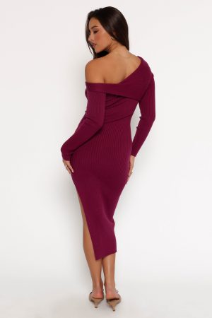Cammie Long Sleeve Midi Dress – Fuchsia
