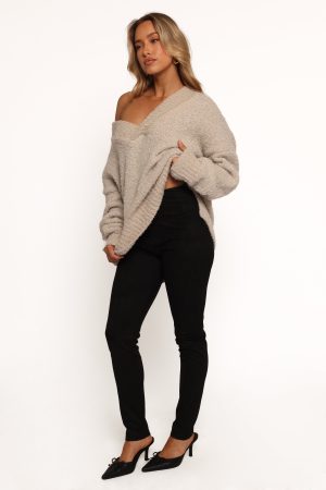 Carolyn Faux Suede Pant – Black