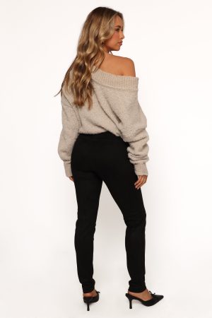 Carolyn Faux Suede Pant – Black