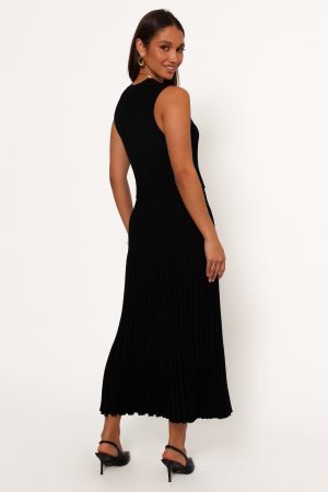 Carson Knit Midi Skirt – Black