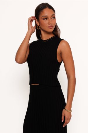 Carson Knit Top – Black