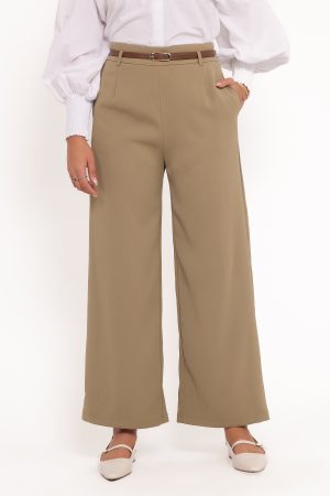 Ceres Belted Wide Leg Pant – Olive