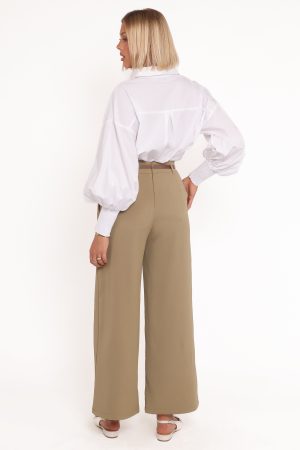 Ceres Belted Wide Leg Pant – Olive
