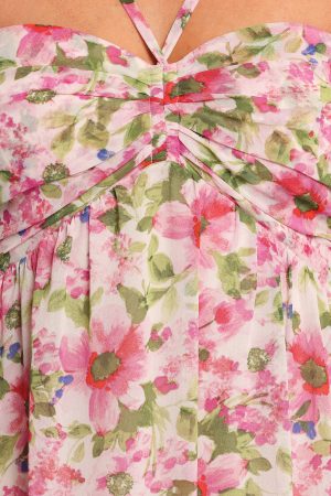 Cascade Halterneck Maxi Dress – Carmine Rose