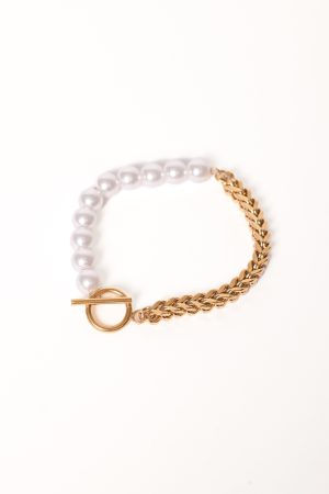 Cascais Bracelet – Gold/Pearl