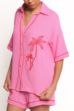 Catalina Short Sleeve Shirt – Pink