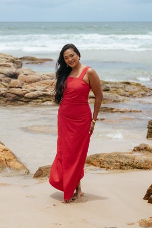 Caterina Maxi Dress – Red