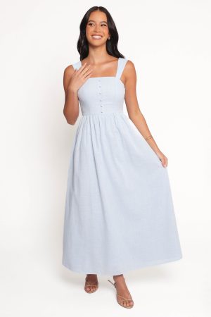 Caty Maxi Dress – Pale Blue