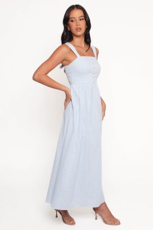 Caty Maxi Dress – Pale Blue