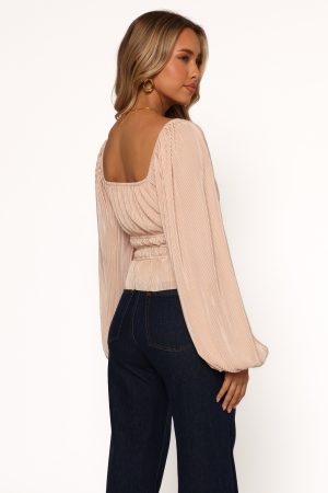 Ceppia Plisse Top – Light Peach