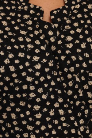 Chelsey Mini Dress – Black/Cream Floral