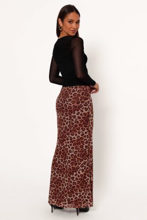 Cici Maxi Skirt – Leopard