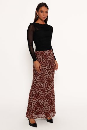 Cici Maxi Skirt – Leopard