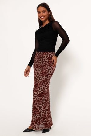 Cici Maxi Skirt – Leopard
