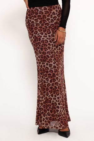Cici Maxi Skirt – Leopard