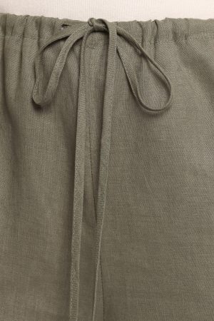 Clairo Linen Pant – Olive