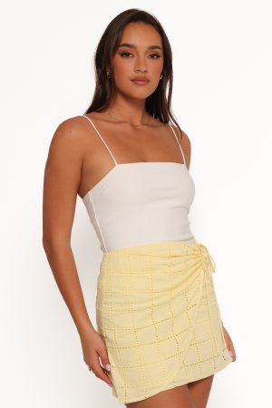 Clare Mini Skirt – Butter Yellow