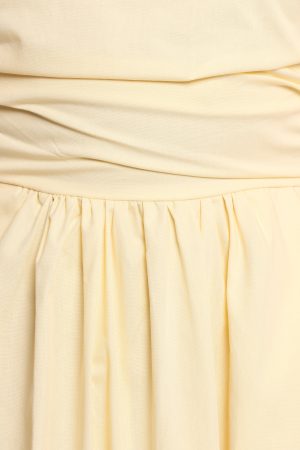 Clo Puff Sleeve Midi Dress – Yellow