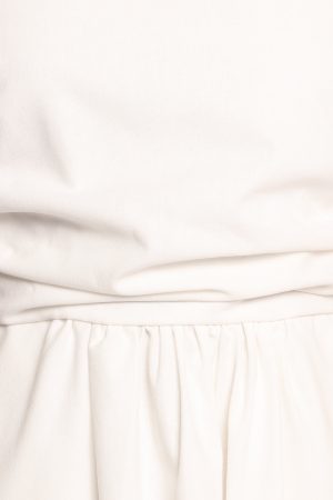 Clo Puff Sleeve Midi Dress – White