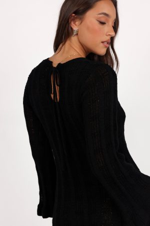 Colter Long Sleeve Maxi Dress – Black