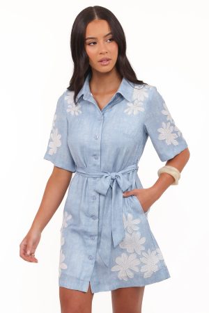 Connie Mini Dress – Blue
