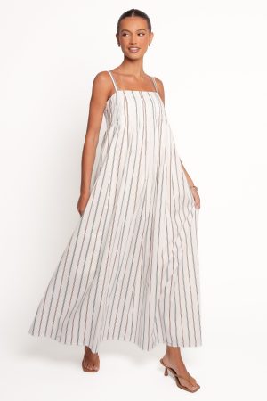 Corfu Midi Dress – Blue Stripe