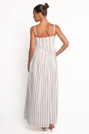 Corfu Midi Dress – Blue Stripe