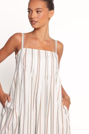 Corfu Midi Dress – Blue Stripe