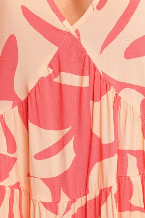 Corinna Mini Dress – Coral Print