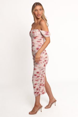Cyra Midi Dress – Rose