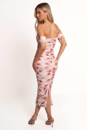 Cyra Midi Dress – Rose