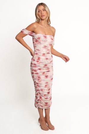 Cyra Midi Dress – Rose