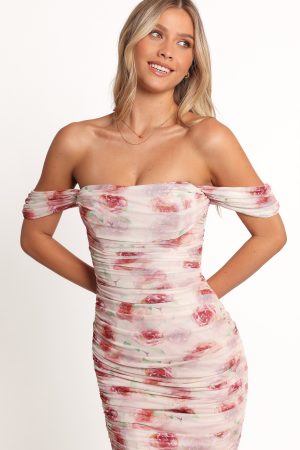 Cyra Midi Dress – Rose