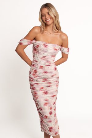 Cyra Midi Dress – Rose