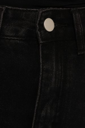 Dana Denim Midi Skirt – Black Wash