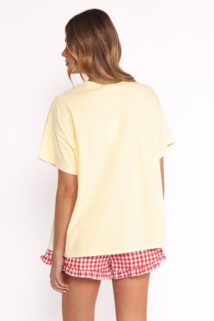 Daphne Short Set – Yellow Red Gingham