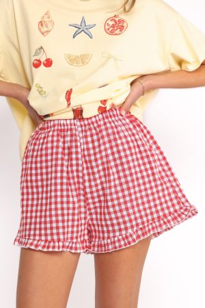 Daphne Short Set – Yellow Red Gingham